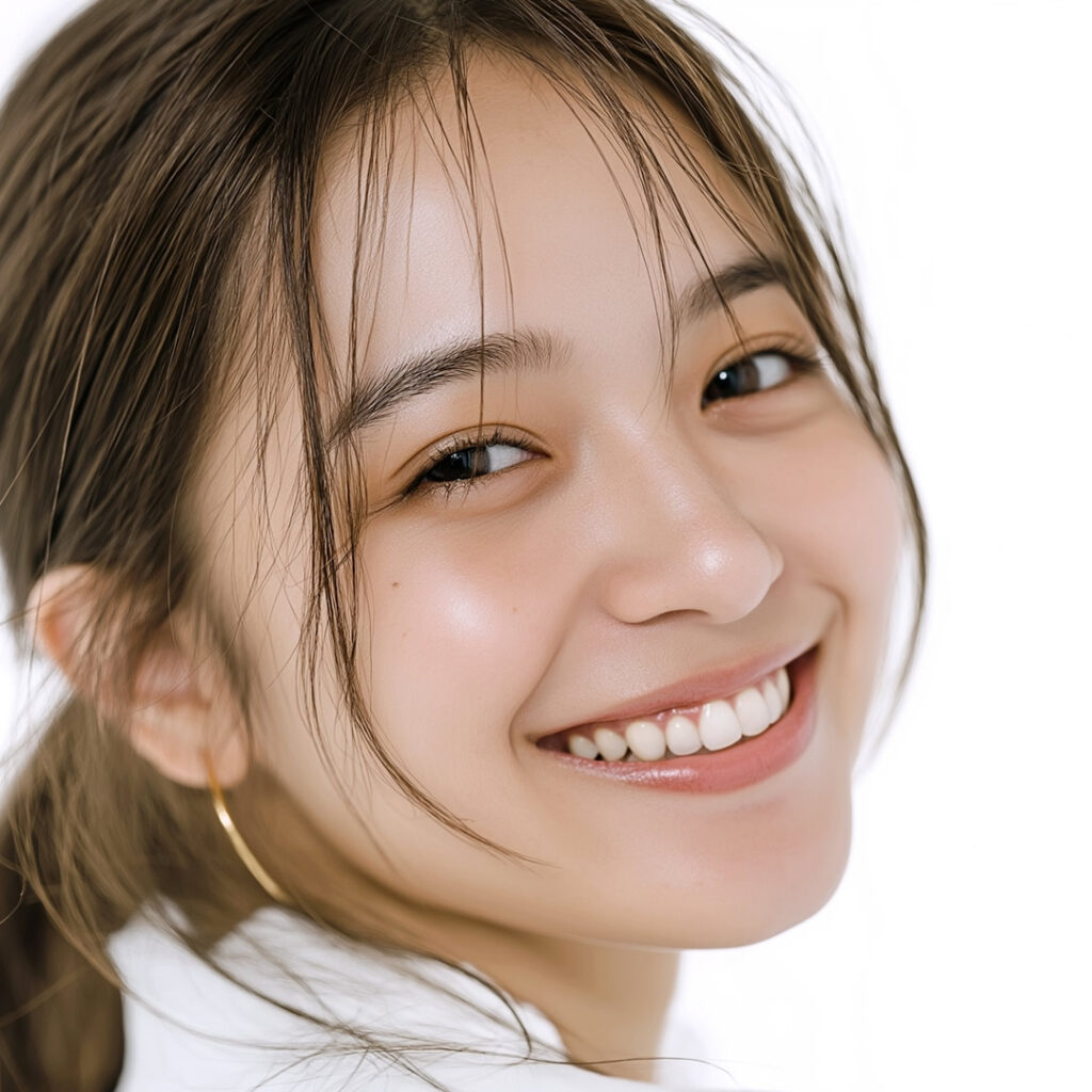 二重が綺麗な女性